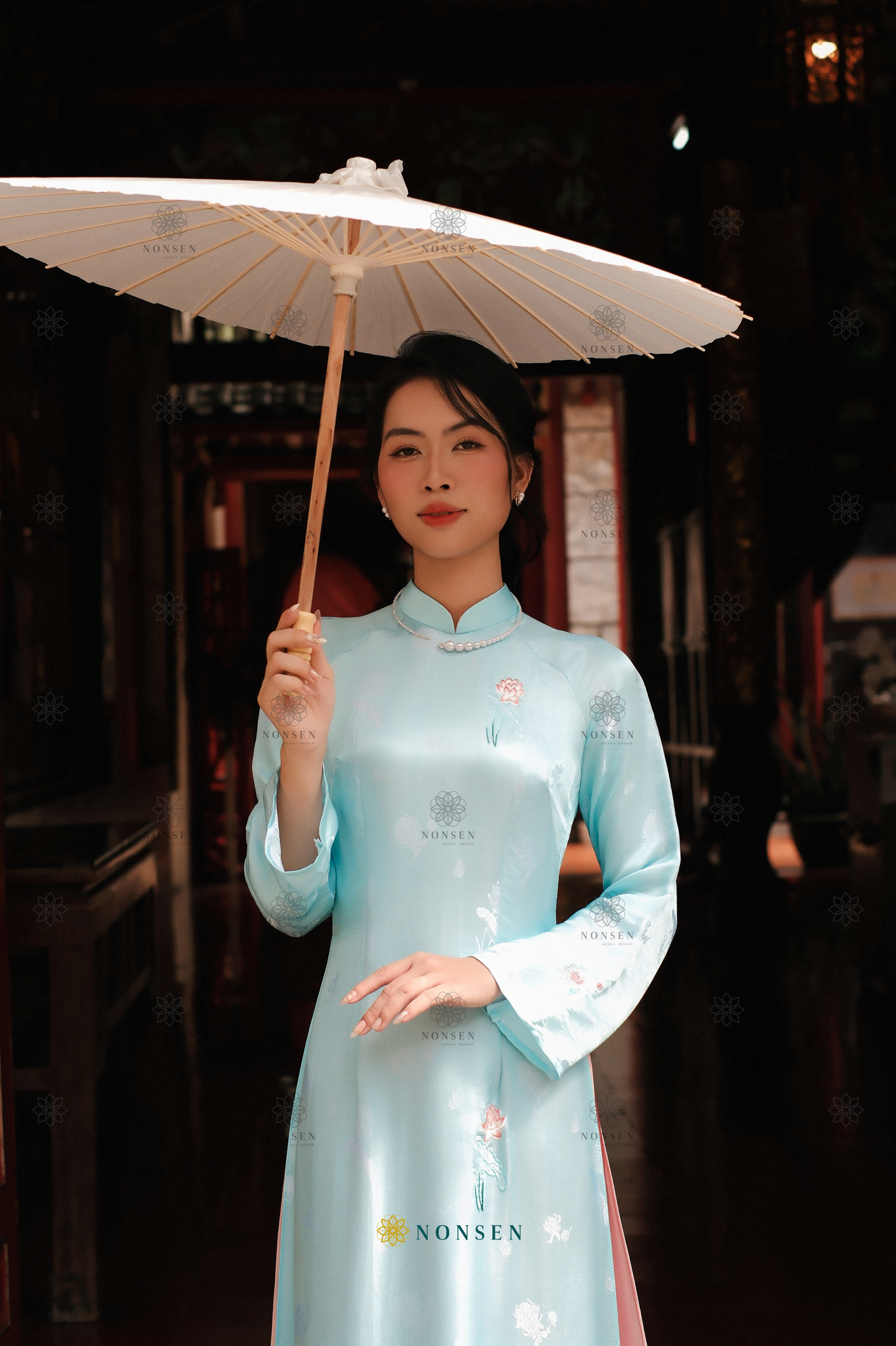 Áo dài tơ tằm Thiên Thanh Nhã Sắc - Ảnh 5