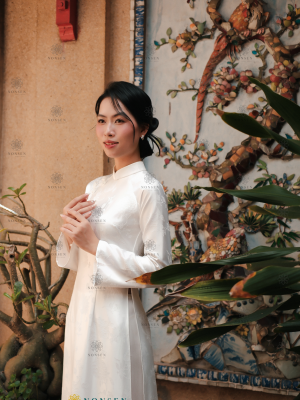 Áo dài Thiên Ý Trắng