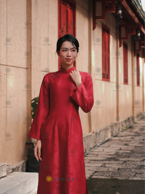 Áo dài Thiên Ý Đỏ
