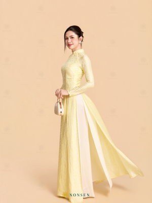 Áo dài tơ tằm Hoàng Vân