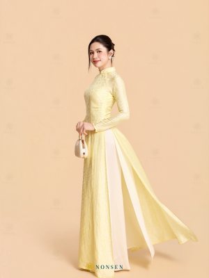 Áo dài tơ tằm Hoàng Vân